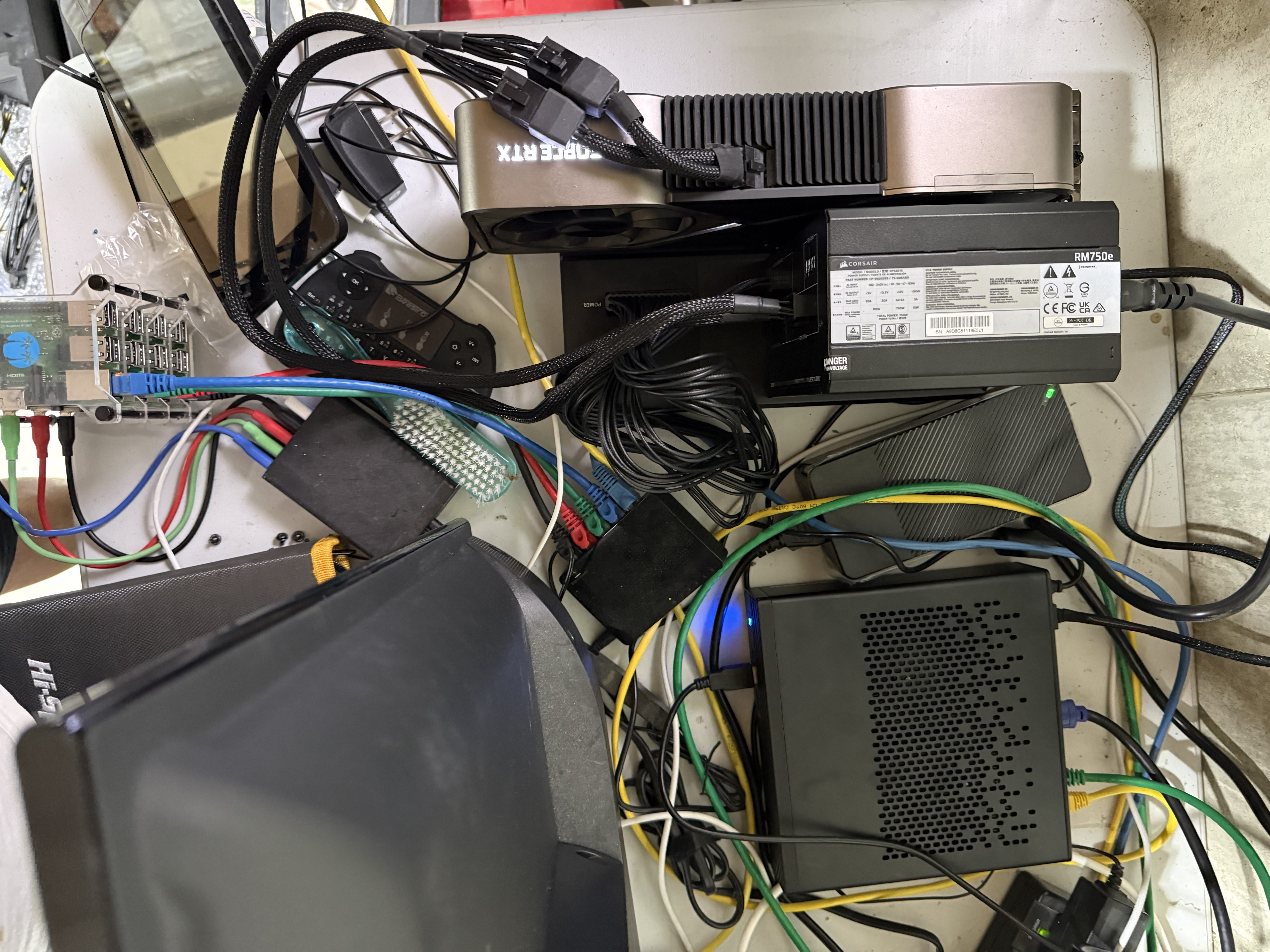 MS-A1 w/DEG1 and RTX 3090 graphics card. Messy.